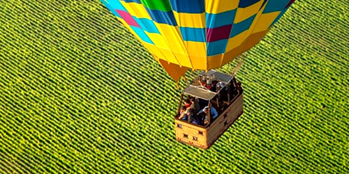 Hot Air Balloon ride above California Wine Country